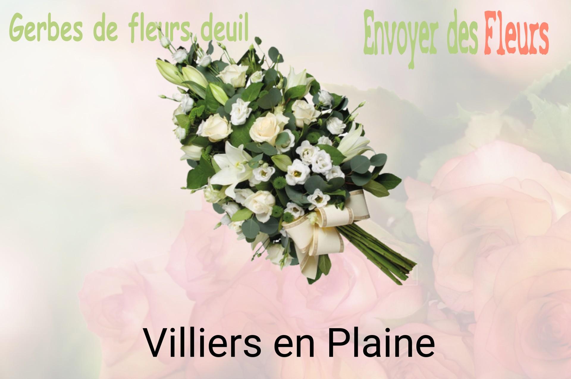 Gerbe de fleurs de deuil livrée à Villiers-en-Plaine